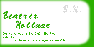 beatrix mollnar business card